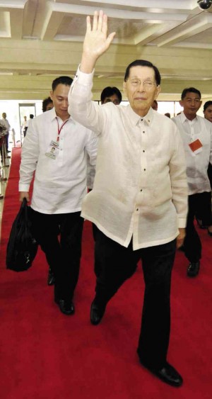 Sen. Juan Ponce Enrile may walk out of detention Wednesday. INQUIRER PHOTO