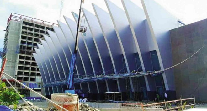 THE ILOILO Convention Center is being rushed to host the Asia-Pacific Economic Cooperation meetings in September.  Photo courtesy of UrbanScape Philippines and Iloilo City government