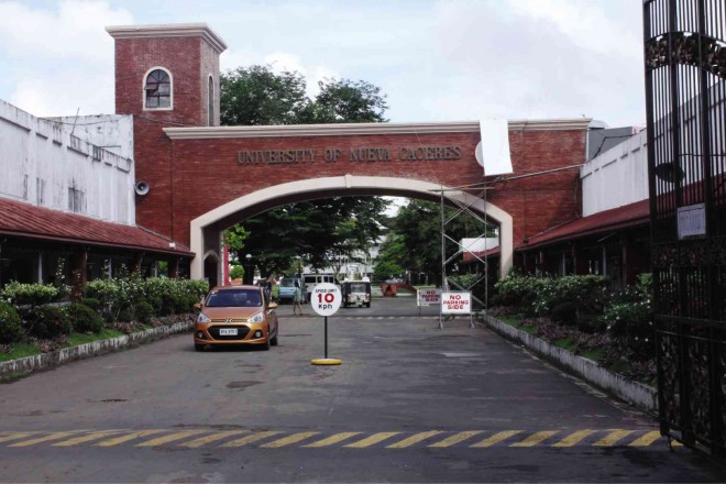 ENTRANCE to University of Nueva Caceres (UNC), Bicol’s oldest university, in Naga City. Ayala Corp., one of the country’s oldest conglomerates, has bought 60 percent of UNC shares. JUAN ESCANDOR JR.