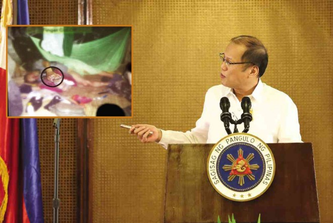BODY OF EVIDENCE     President Aquino declares that it was the police Special Action Force (SAF) that killed Malaysian terrorist Marwan on Jan. 25 after his order of a discreet probe on “alternative versions” given by various sources yielded negative. He explains the series of authenticated photos which convinced him of SAF’s rightful claim. JOAN BONDOC 