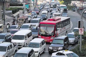 C-5 MOTORISTS should get used to driving alongside provincial buses in the morning as part of moves to decongest Edsa. LEO M. SABANGAN II  