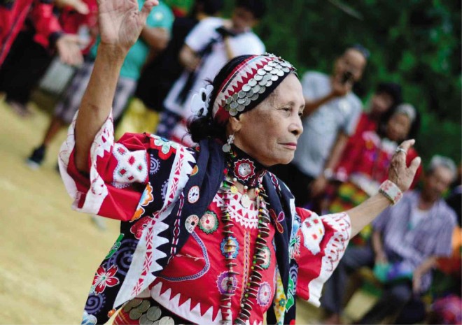LAST ‘BINUKOT’  Lucia Caballero of the Panay Bukidnon tribe of Iloilo province dances the “binanog,” a courtship dance that sometimes mimic the flight of a mighty bird.  IAN GONGONA/CONTRIBUTOR