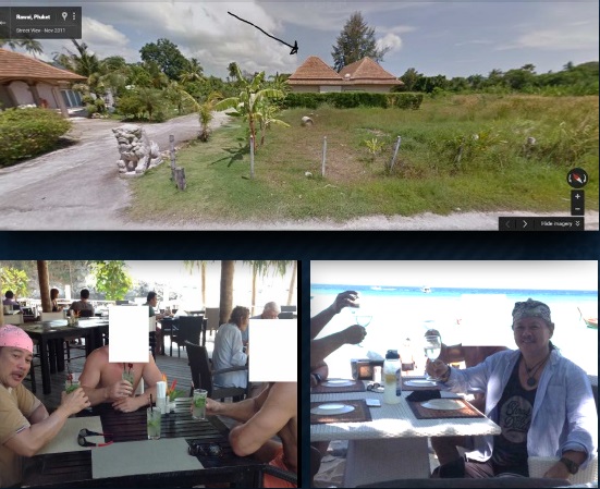 This composite image shows the Reyes brothers enjoying their down time as fugitives and the villa they lived in in Phuket. PHOTO FROM CIDG