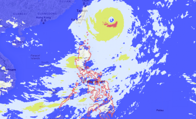 Satellite Image-6:01-September 27, 2015. SCREENGRAB noah.dost.gov.ph