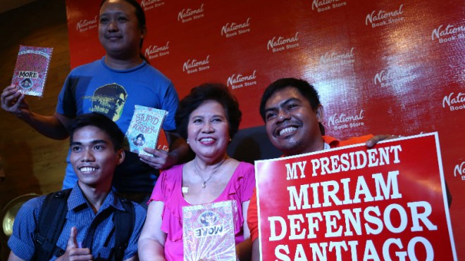 NEVER SAY DIE  After recovering from stage 4 lung cancer, Sen. Miriam Defensor-Santiago goes all in with another make-or-break run for the presidency. She unveiled her political plan at the relaunch of her book, “Stupid is Forevermore.”  KIMBERLY DELA CRUZ