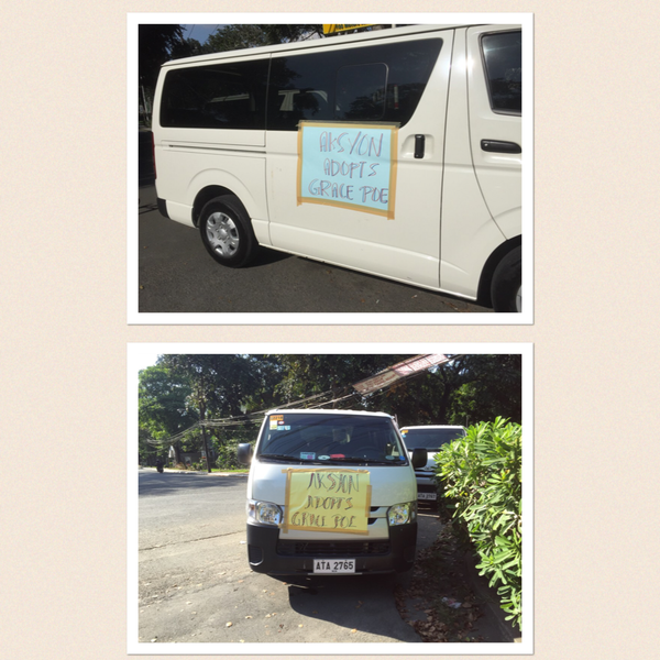 Posters on the vehicles of senatorial bet Lorna Kapunan's supporters read: "Aksyon adopts Grace Poe." MAILA AGER/INQUIRER.net