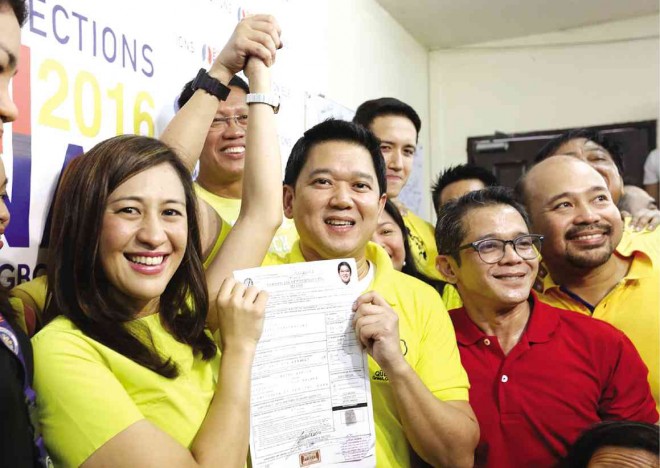 THE INCUMBENTS—Quezon City Mayor Herbert Bautista and Vice Mayor Joy Belmonte—launch their bid for a third and last term, vowing to “continue what we’ve started.” Joan Bondoc