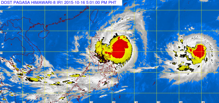 Satellite image Typhoon Lando Philippines Luzon