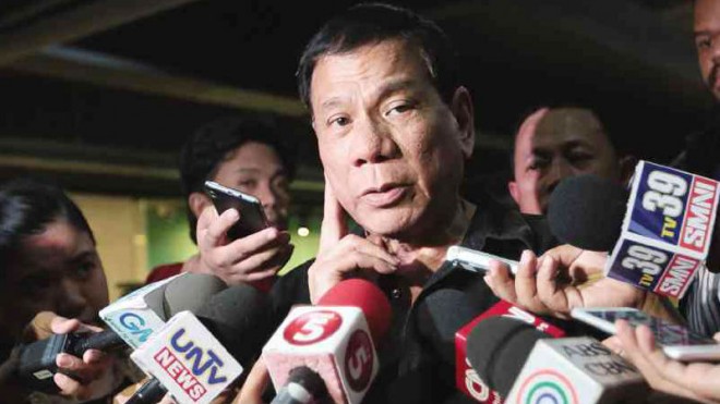 Davao City Mayor Rodrigo Duterte. GRIG C. MONTEGRANDE
