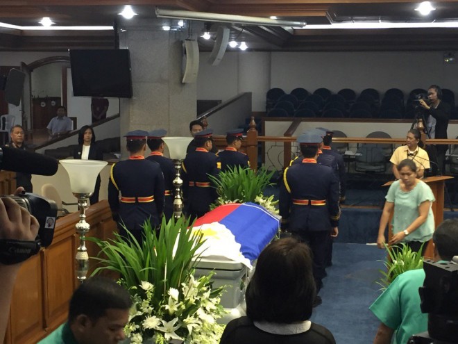 Former and current members of the Senate hold necrological services for former senator Ernesto Herrera. MAILA AGER/INQUIRER.net