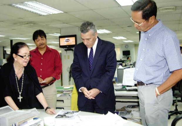 WITH US Ambassador Philip Goldberg at  Inquirer newsroom