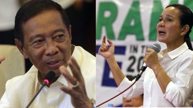 Vice President Jejomar Binay and Sen. Grace Poe INQUIRER FILE PHOTOS