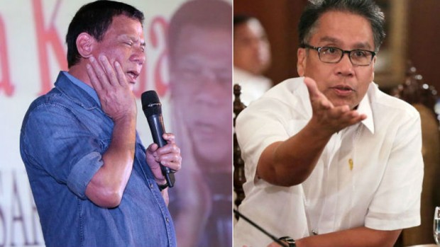 Davao City Mayor Rodrigo “Digong” Duterte and Liberal Party (LP) standard-bearer Mar Roxas INQUIRER FILE PHOTOS