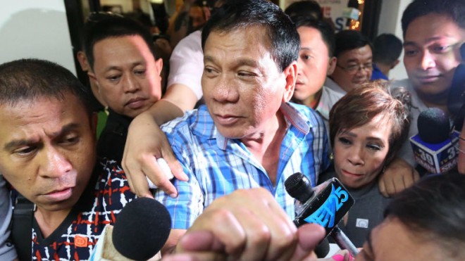 Davao City Mayor Rodrigo Duterte  INQUIRER/ MARIANNE BERMUDEZ