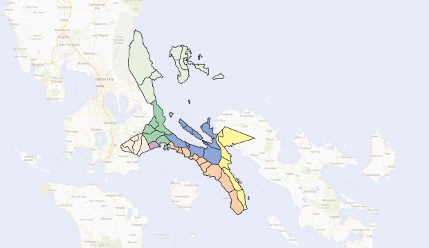 MAP shows the proposed redistricting in Quezon province with existing and new districts to be created if a measure being pushed by the PDC becomes law.     ERNIE SAMBO