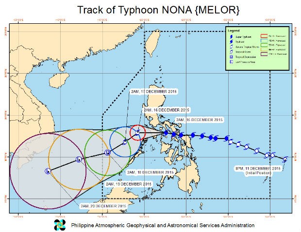 track of typhoon nona
