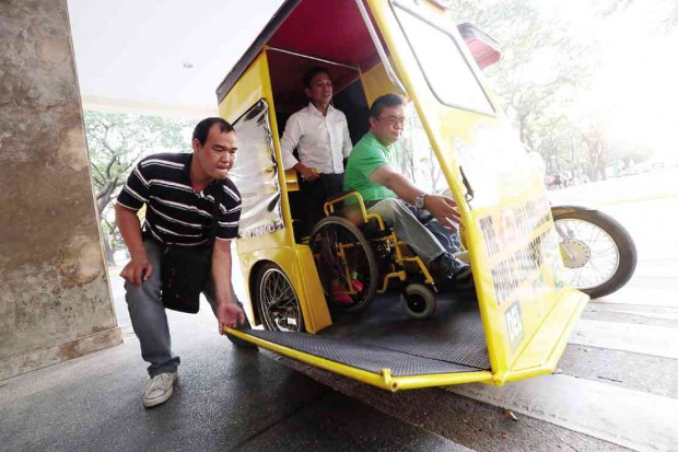 EASY RIDERS  The AMV allows enough room and comfortable movement for people in wheelchairs or senior citizens.  The Marikina City government hopes to run a fleet of 20 units this year. GRIG C. MONTEGRANDE