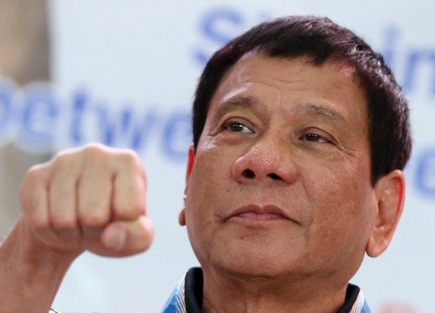 Presidential candidate and Davao City Mayor Rodrigo R. Duterte. INQUIRER PHOTO/LYN RILLON