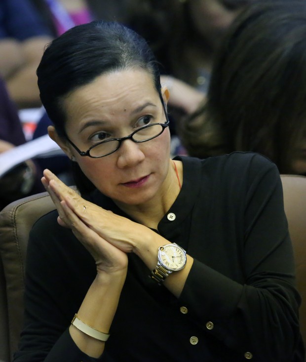  Senator Grace Poe during the committee hearing on the Mamasapano encounter where 44 PNP SAF were killed. INQUIRER PHOTO/RAFFY LERMA