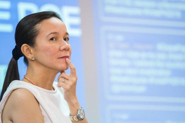 Presidential Candidate Grace Poe visits and having a hot seat interview with the Inquirer reporters and editors in PDI office. INQUIRER PHOTO / JILSON SECKLER TIU