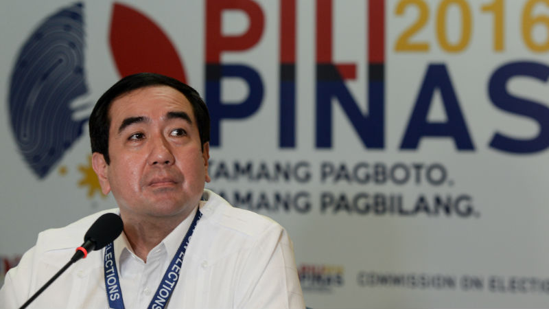 COMELEC Chairman Andres Bautista INQUIRER PHOTO / ELOISA LOPEZ