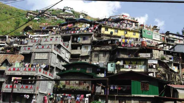 TOURISM TARGET   Stone Hill, a craggy mountain community along Kilometer 3 in Benguet’s capital town of La Trinidad, is set to be transformed into a giant mural inspired by Brazil’s favelas. Residents have volunteered to convert their homes into a giant art piece that was designed by artists from Tam-awan Village in neighboring Baguio City. EV ESPIRITU/ INQUIRER NORTHERN LUZON