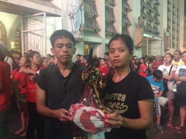  Jocelyn Soroño (right), 34, Tondo: “I am a devotee of just six years but I can say that my faith and devotion to the Nazarene has helped our family a lot in so many aspects... And I think at the end of the day, that's what all we really hope and pray for. Rich or poor, we all want the best for our family. We want them to be healthy and protected at all times.” Photo by Yuji Vincent Gonzales/INQUIRER.net