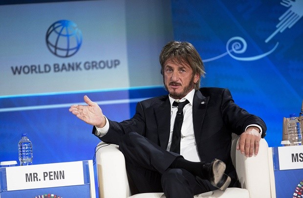 FILE - In this Oct. 8, 2015 file photo, Sean Penn speaks during a forum with young entrepreneurs during the IMF and World Bank annual meeting in Lima, Peru. Late Saturday, Jan. 9, 2016, Rolling Stone magazine published an interview that Guzman apparently gave to Penn in his hideout in Mexico months before his recapture. In the article and interview, Penn describes the complicated measures he took to meet the legendary drug lord. (AP Photo/Rodrigo Abd, File)