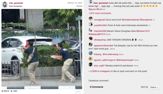 Indonesia's cute cop. SOCIAL MEDIA SCREENGRAB