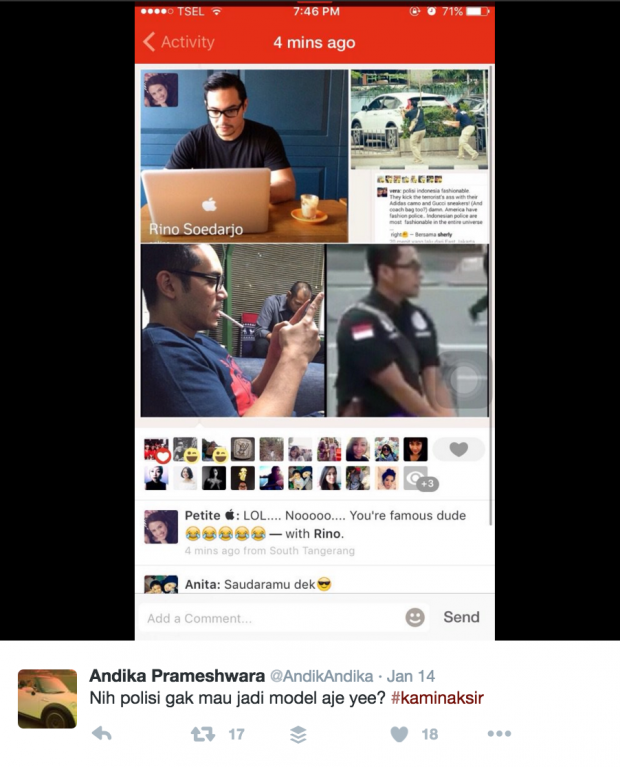 Indonesia's cute cop. SOCIAL MEDIA SCREENGRAB