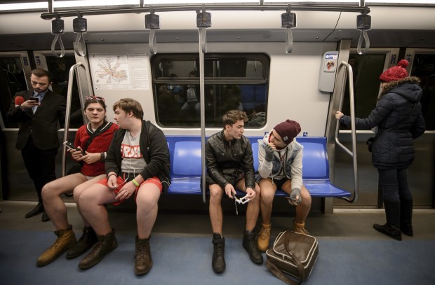 Romania No Pants Subway Ride