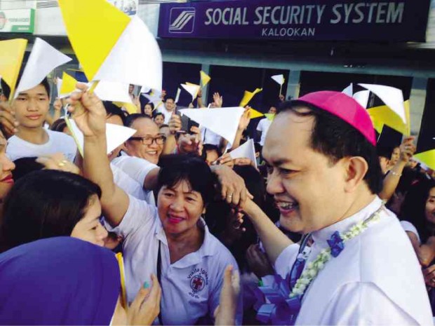BISHOP Pablo Virgilio David heads the Diocese of Kalookan where 40 percent of 2.5 million people in the cities of Caloocan, Malabon and Navotas are poor.  TONETTE OREJAS