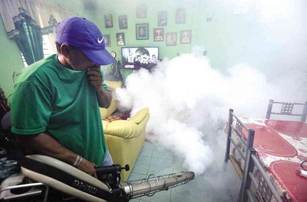 ONE OF THE most common ways local governments fight dengue is through fogging, which experts say is among the least effective methods of dealing with the mosquito-borne disease. The advent of a vaccine against dengue is offering hope, though.        MARIANNE BERMUDEZ