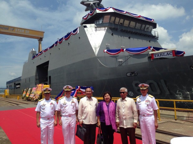 The Philippine delegation at the launching of the Navy’s first strategic vessel in Indonesia. PHOTO/Philippine Navy