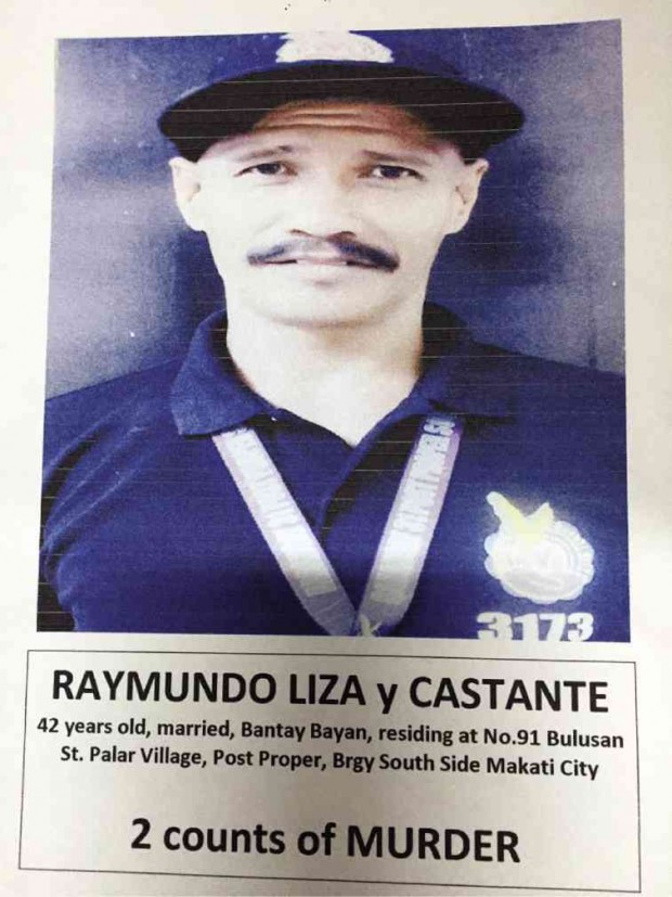 The suspect, Raymundo Liza, has gone into hiding together with his wife. RAFFY LERMA