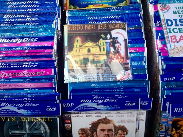 A copy of CD compilation featuring Nuestro Padre Jesus Nazareno being sold in Quiapo, Manila. ANTHONY Q. ESGUERRA/INQUIRER.net