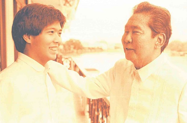 FATHER and son in the days  of the dictatorship File photo 