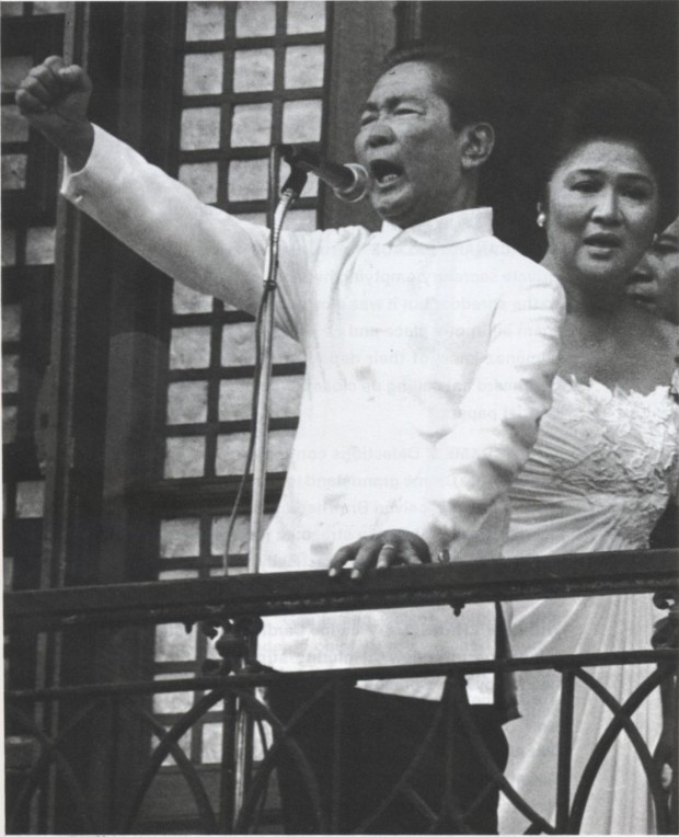 Former dictator Ferdinand Marcos with wife Imelda. FILE PHOTO