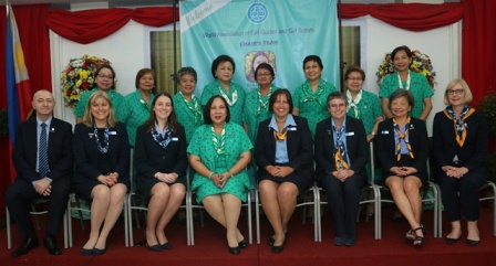 Wagggs officers headed by Nicola Grinstead together with GSP national officers. 