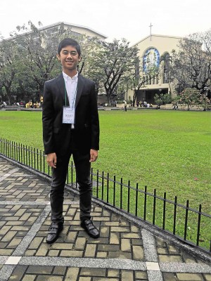 RAMOS was the only high school student to compete at the recent International Public Speaking Competition for the English Speaking Union.