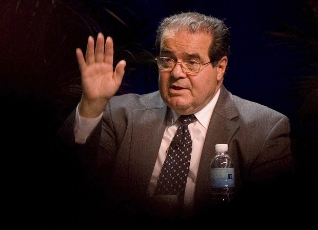 FILE - In this Oct., 15, 2006 file photo, Supreme Court Associate Justice Antonin Scalia speaks at the ACLU Membership Conference in Washington. On Saturday, Feb. 13, 2016, the U.S. Marshals Service confirmed that Scalia has died at the age of 79. (AP Photo/Chris Greenberg, File)