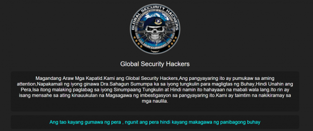 UST Hospital site hacked