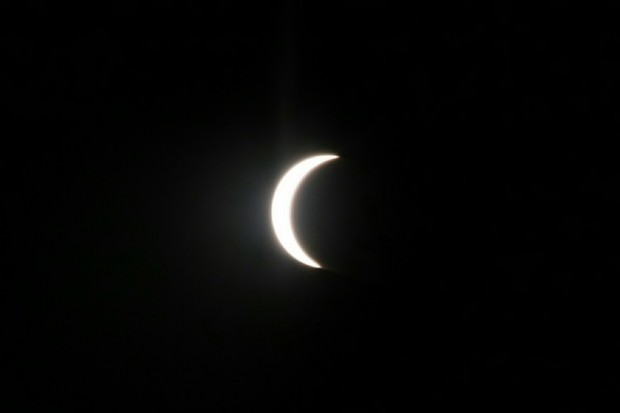 The solar eclipse as seen from Balai Cerap al-Biruni in Putatan in Kota Kinabalu at 8am on March 9. Normimie Diun/The Star/ANN