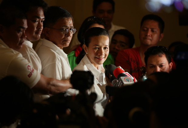 MARCH 18, 2016 Senator Grace Poe durign the pressconference together with 30 congressma including partylist members supporting team galing at puso held at L' Fisher Hotel in Bacolod City, Negros Occidental. PHOTO BY JAY MORALES