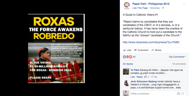 SCREENGRAB from the Papal Visit-Philippines 2015 Facebook page