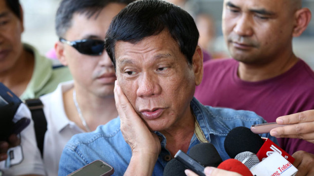 Davao City Mayor and Presidential aspirant Rodrigo Duterte INQUIRER FILE PHOTO / MARIANNE BERMUDEZ