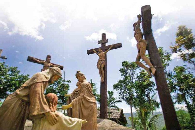 THE SUFFERING of Christ comes to life in Kawa-Kawa Hill in the village of Tuburan, Ligao City, Albay province, through life-size images that draw thousands of faithful and tourists to the site during Lent. MARK ALVIC ESPLANA