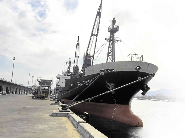 THE NORTH Korean vessel MV Jin Teng remains docked at the Naval Supply Depot inside the Subic Bay Freeport. The vessel arrived in Subic Bay on March 3 and  barred by the government from leaving the Philippines. The Philippine Coast Guard has served a hold departure order on the ship’s crew, preventing them from leaving as well. ALLAN MACATUNO / INQUIRER NORTHERN LUZON