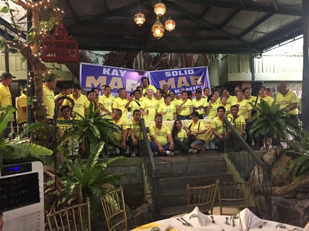 Leaders and members of transport groups Acto, Fejodap and Pasang Masda support LP bet Mar Roxas. 
