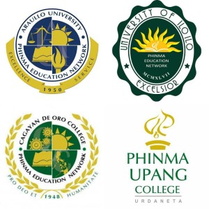 PHINMA-University of Pangasinan University of Iloilo Araullo University Cagayan de Oro College logos